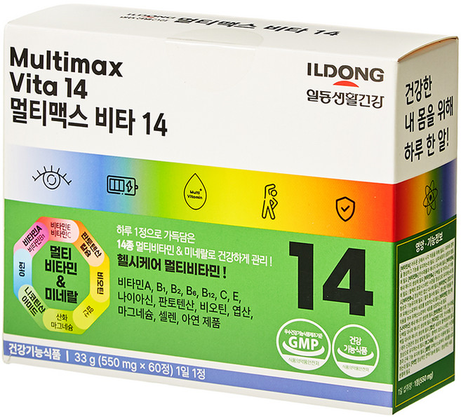 ILDONG 日東 Health Care Multimax 維他命 14 33g, 1個, 60錠