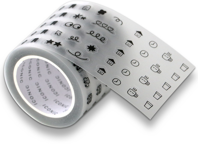 아이코닉 두들 다이어리 키스컷 테이프 다꾸 스티커, 03 Day, 1개