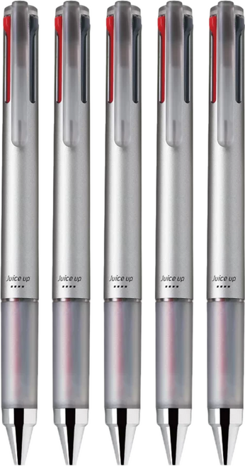PILOT 百樂 四色超級果汁筆 0.4mm, 銀色, 5支