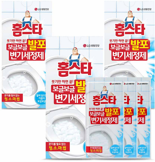 홈스타 발포 변기 세정제, 180g, 3개
