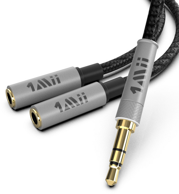 원미 프리미엄 3.5mm 스테레오 공유 분배기 AUX케이블, 혼합색상, CB106