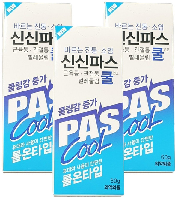 신신파스 쿨 연고 롤온타입, 1개입, 3개