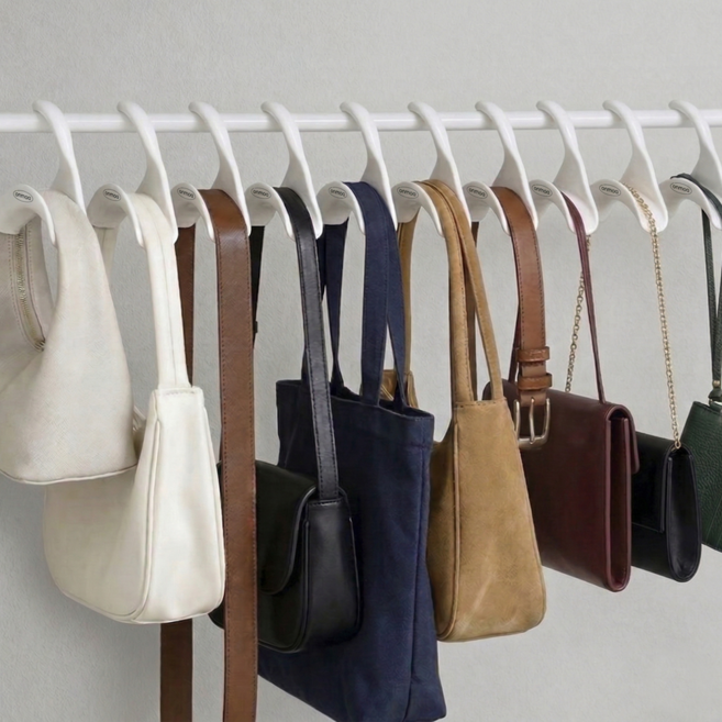 온모아 아치형 가방 모자 스카프 다용도걸이, 화이트, 10개