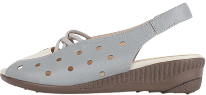 지쎄 여성용 제이슈 천연양가죽 수제 경량 플랫 샌들