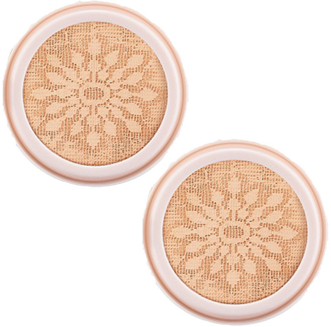 이자녹스 테르비나 어드밴스드 리제너레이팅 에센스 쿠션 파운데이션 리필 15g, 21호 라이트 베이지, 2개