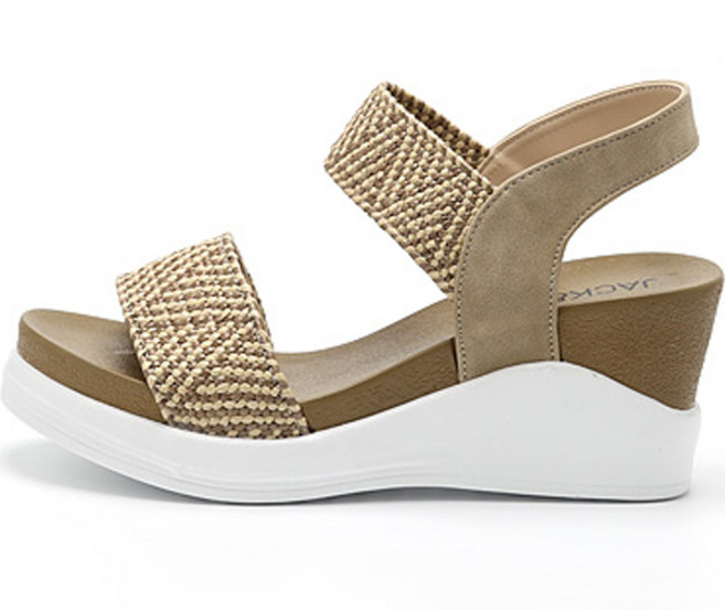 잭앤질 여성용 엘라스틱밴드 웨지 샌들 JB2398