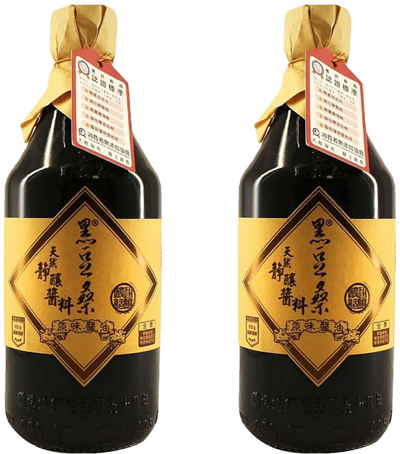 黑豆桑 原味醬油 550ml 嚴選青仁黑豆古法釀造 無防腐劑、無調味劑添加, 2瓶