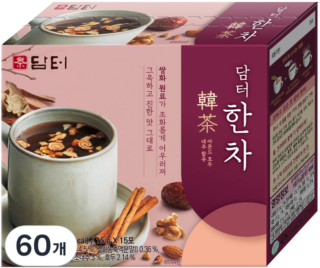 담터 한차, 15g, 15개입, 4개