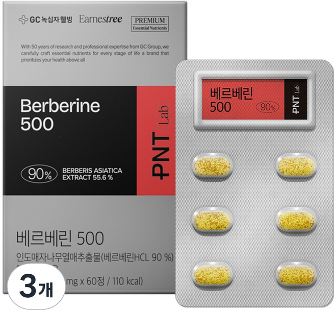 Dr.PNT 小檗鹼 500, 3個, 60錠