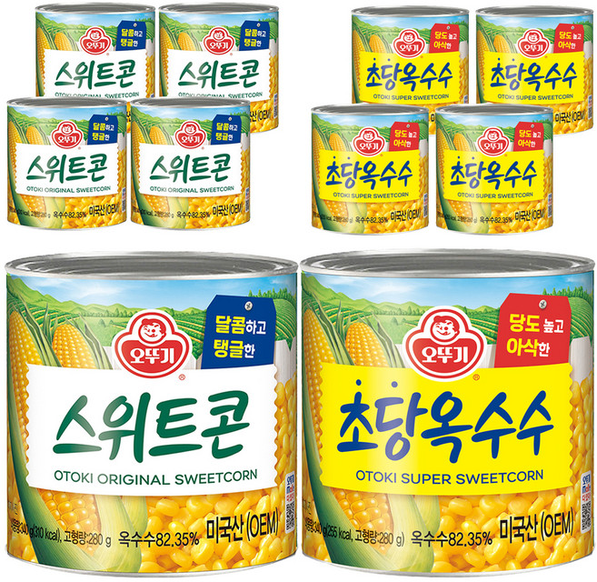 오뚜기 통조림 스위트콘 5p + 초당옥수수 5p, 1세트, 340g