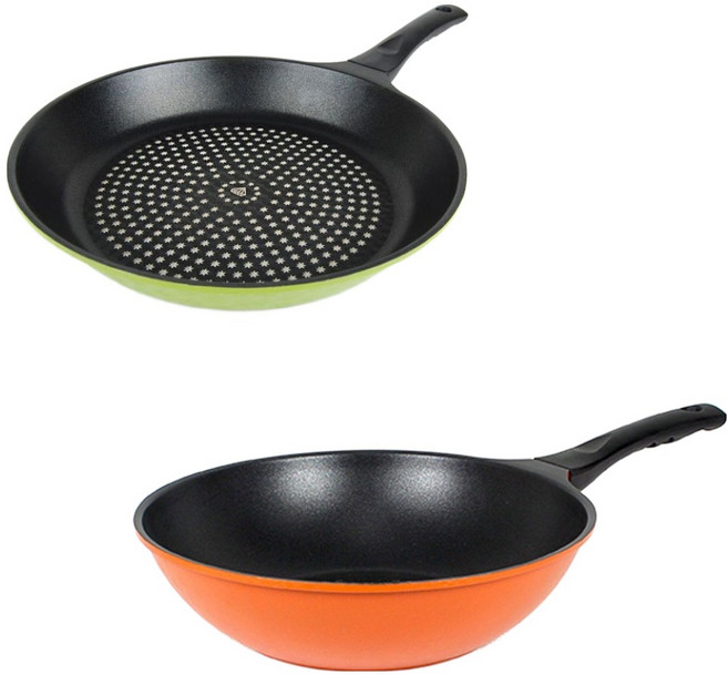 키친아트 국산 뉴 본 다이아몬드 후라이팬 세트 2개