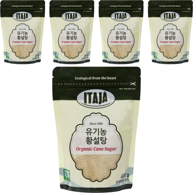 이타자 유기농 황설탕, 400g, 5개
