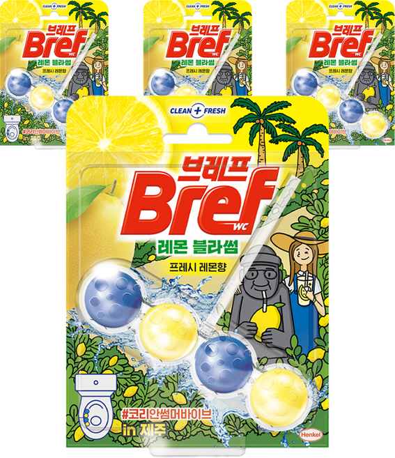 브레프 파워액티브 레몬 블라썸, 50g, 4개