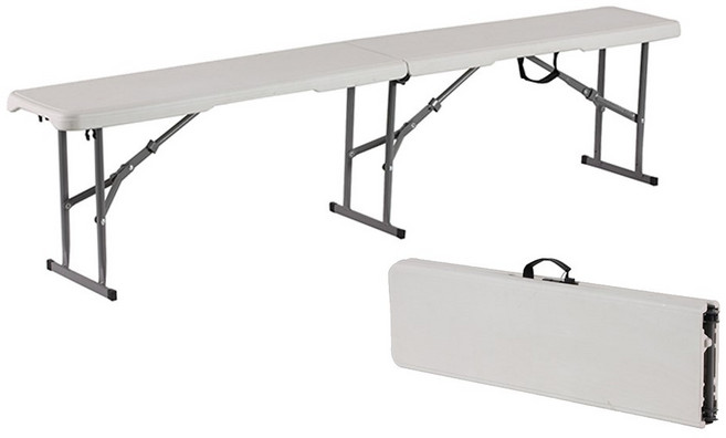 오에이데스크 브로몰딩 접이식 벤치, 화이트