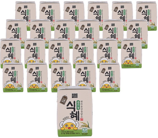 하늘청 유기농 밥 알 없이 맑은 식혜, 125ml, 24개