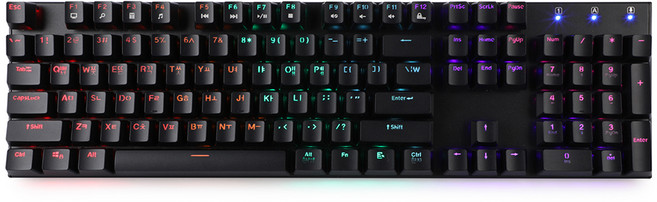 ABKO HACKER 韓英雙色射出鍵帽 彩虹LED 電競機械式鍵盤, 黑色, K640, 青軸