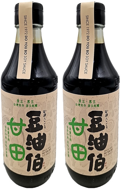 豆油伯 甘田釀造醬油 薄鹽 台灣非基改黃豆、台灣黑豆、台灣小麥, 300ml, 2瓶