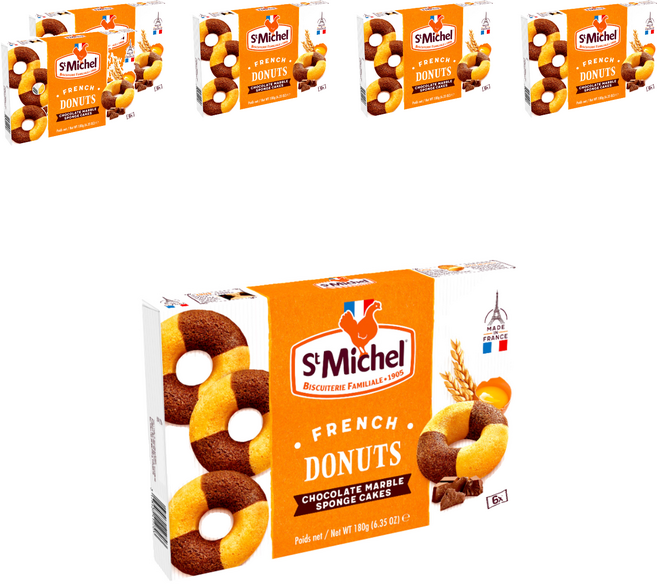 생미쉘 프렌치 초코 마블 도넛, 180g, 6개