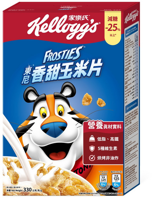 Kellogg's 家樂氏 FROSTIES 東尼玉米片 香甜玉米片, 330g, 1盒