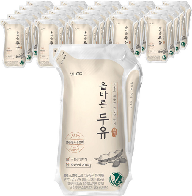 비락 올바른 두유, 190ml, 24개