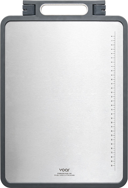 보아르 퓨어스텐 칼갈이 양면 도마 스텐 316, 그레이, 1개