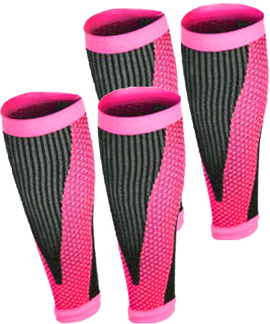 AOLIKES 奧力克斯 小腿壓力襪 7965 玫紅色 尼龍 各類健身運動適用, 2雙