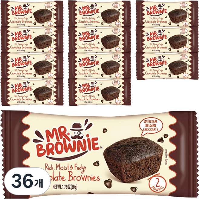 MR. BROWNIE 布朗尼先生 巧克力, 50g, 36個