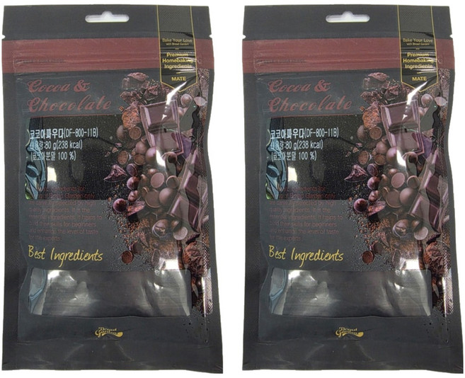브레드가든 블랙 코코아 파우더, 80g, 2개