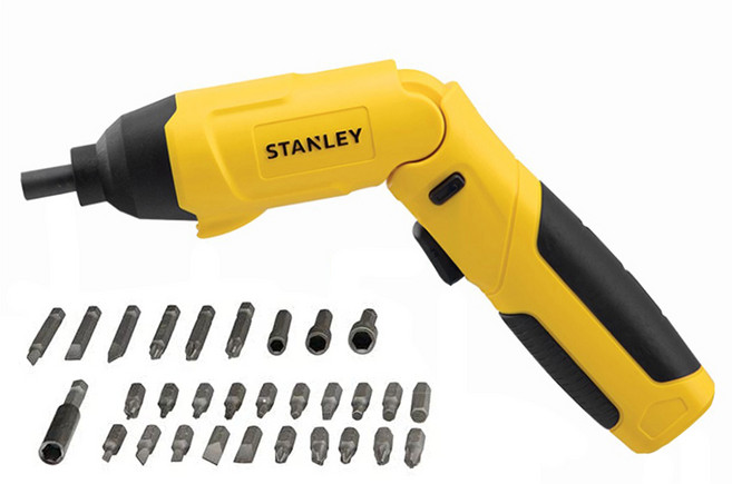 STANLEY TOOLS 4V鋰電螺絲起子機 + 配件 30個 USB充電 SCS4K, 1組