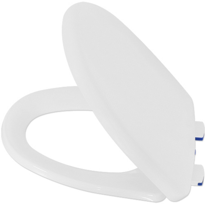 모아시스템즈 무소음 슬로우다운 하드 변기커버 특대형 D형, 화이트, 1개