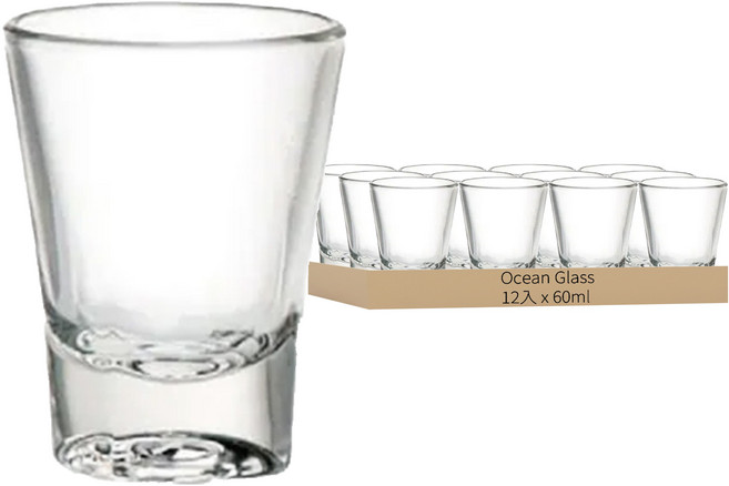 Ocean Glass SOLO 烈酒杯, 12個