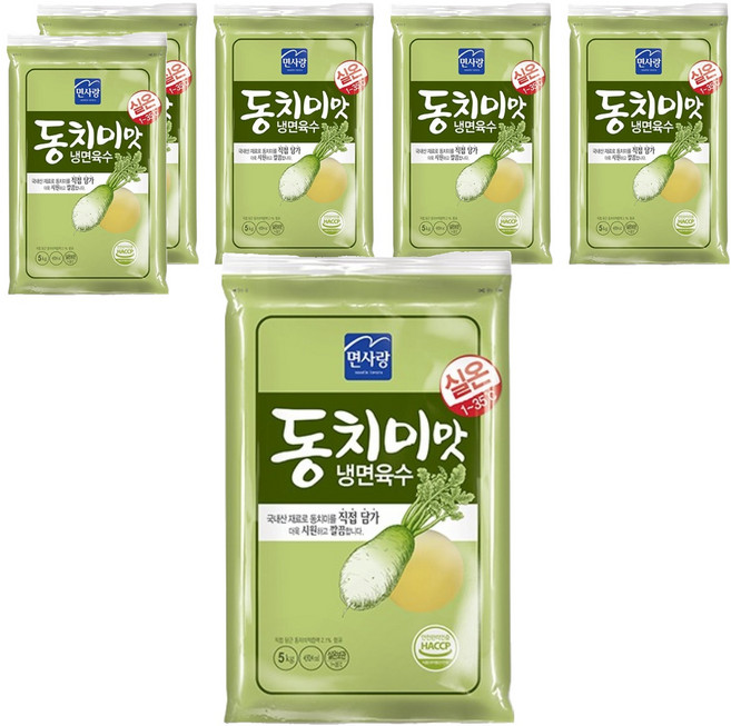 면사랑 동치미맛 냉면육수, 5kg, 6개