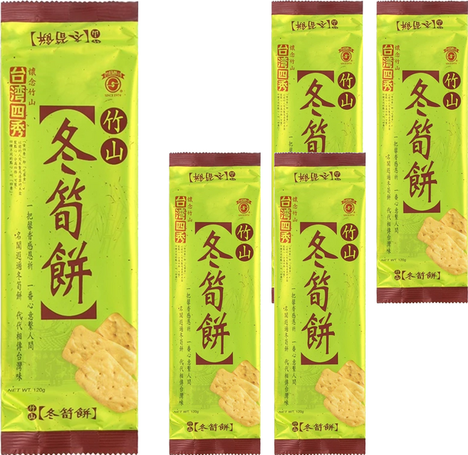 台灣四秀 竹山冬筍餅, 120g, 5包
