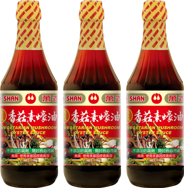 萬家香 特級香菇素蠔油, 700g, 3瓶