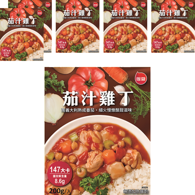 聯夏 茄汁雞丁, 200g, 6盒