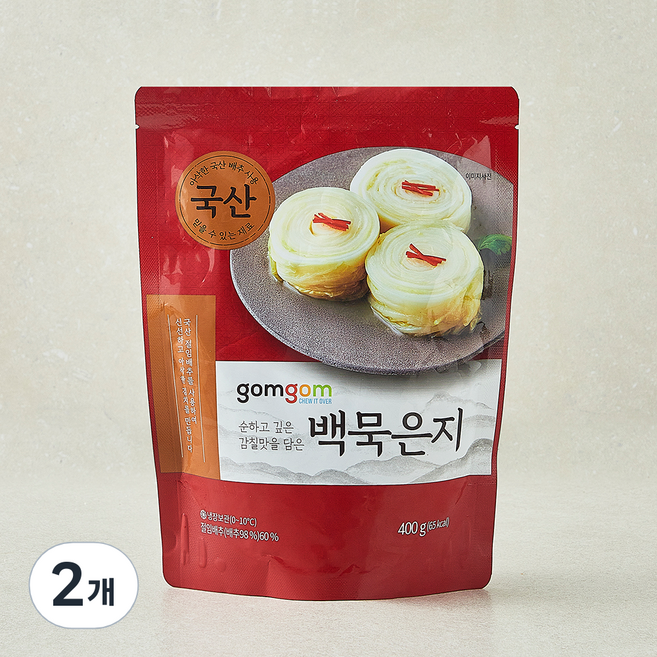 곰곰 백묵은지, 400g, 2개