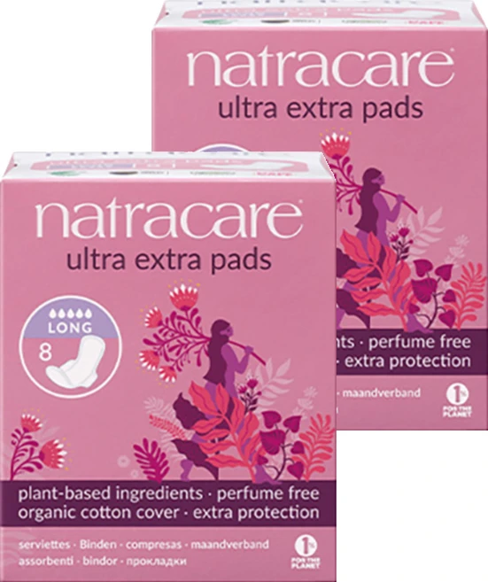 나트라케어 엑스트라 패드 생리대 날개형, 대형, 8개입, 2개 - 쿠팡