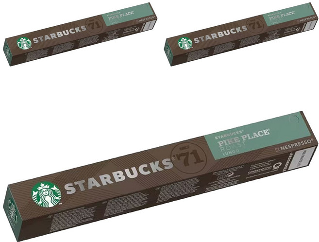 STARBUCKS 星巴克 Pike Place 膠囊咖啡 Nespresso咖啡機適用, 5.3g, 10顆, 3盒