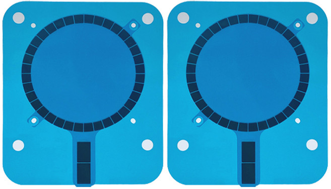 네츄럴파크 맥세이프 자석 스티커 양면형, 실버, 2개