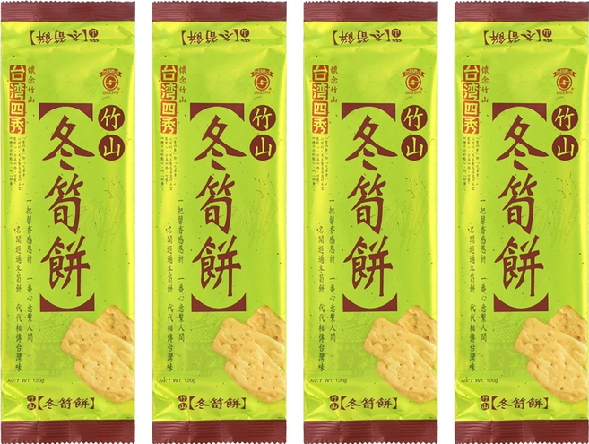 台灣四秀 竹山冬筍餅, 120g, 4包