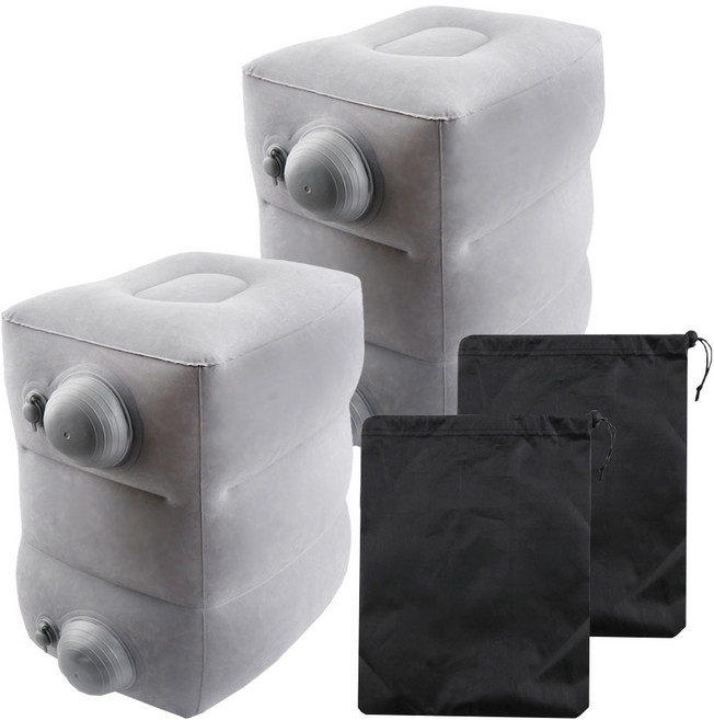 카템 3단 조절 에어블럭 다용도 쿠션 고급형 + 파우치, 혼합색상, 2세트