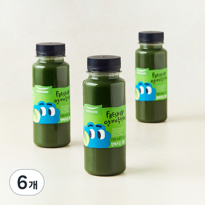 풀무원 프레시업 양배추천해 주스, 190ml, 6개