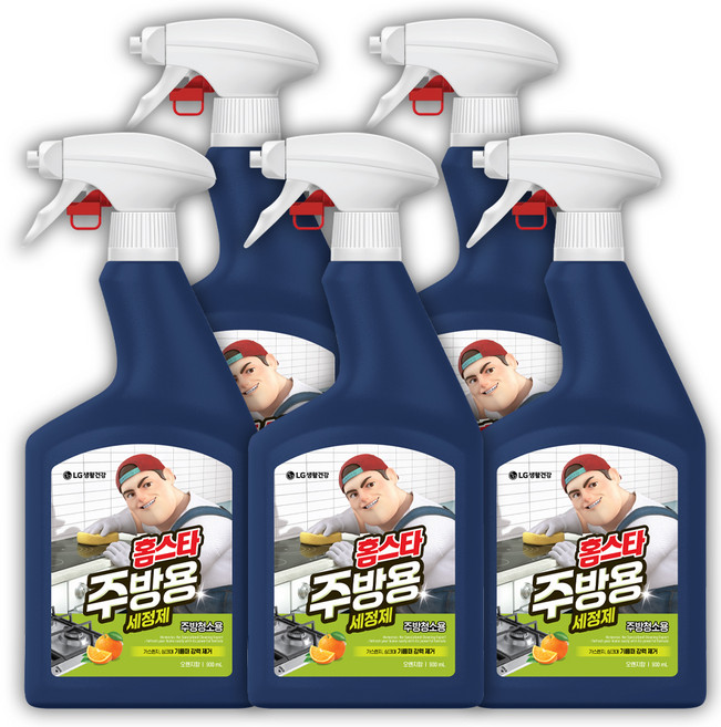 홈스타 맥스 프레쉬 주방용 세정제, 900ml, 5개