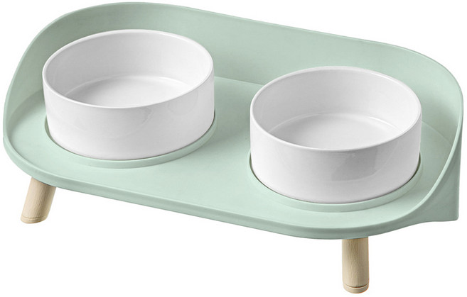 탐사 강아지 식기 2구 테이블 세트, 민트, 1개