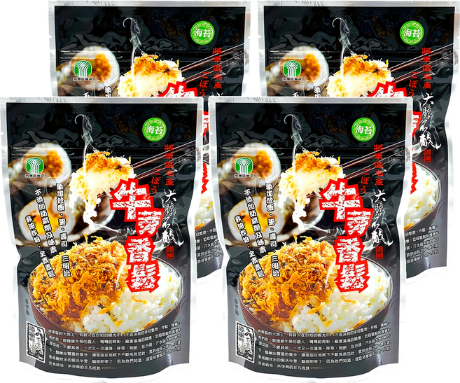 臺南將軍區農會 牛蒡香鬆 海苔, 4包, 220g