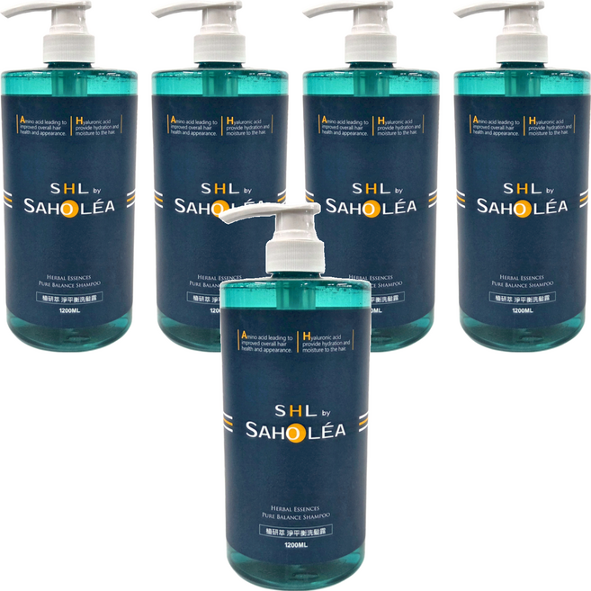 SAHOLEA 森歐黎漾 植研萃淨平衡洗髮露, 1.2L, 5件