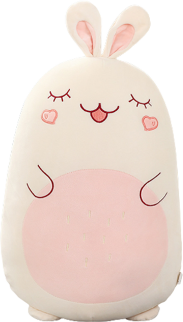 네이처타임즈 동글 캐릭터 토끼 봉제인형, 45cm, 혼합색상, 1개