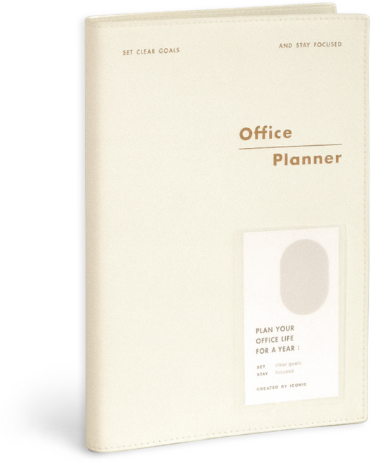 아이코닉 오피스 플래너 다이어리 v.2, 01 MILK WHITE, 1개