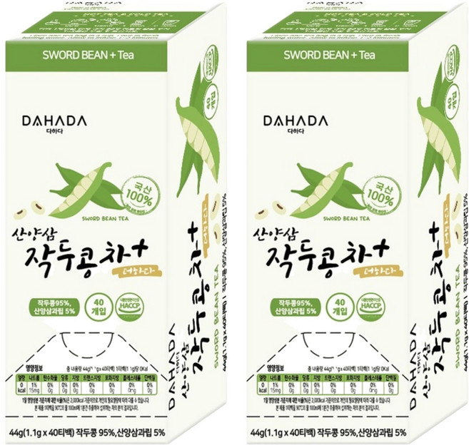 다하다 산양삼 작두콩차 더하다, 1.1g, 40개입, 2개
