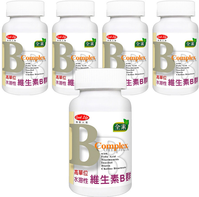 good Life 得意人生 維生素B群, 60錠, 5罐